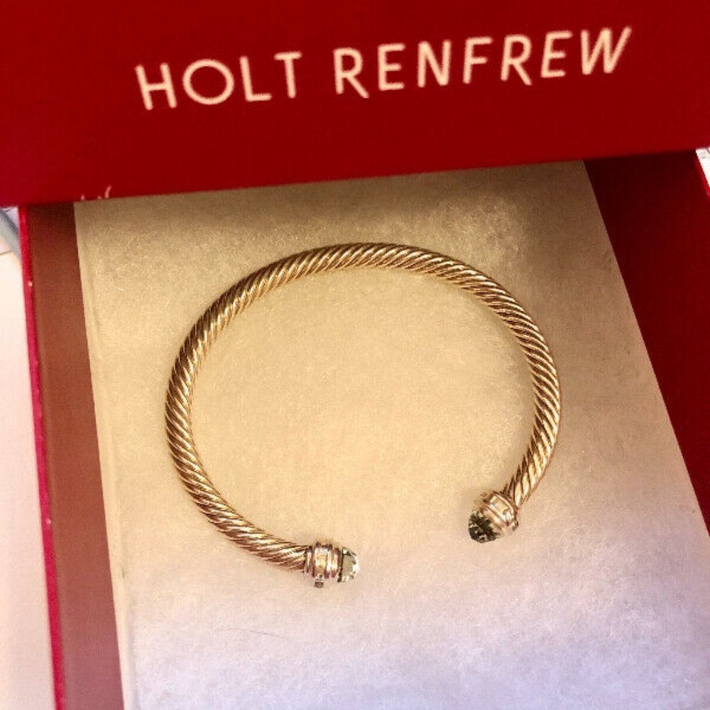 David Yurman Cable Classic Bracelet with Peridot - Picture 4 of 5